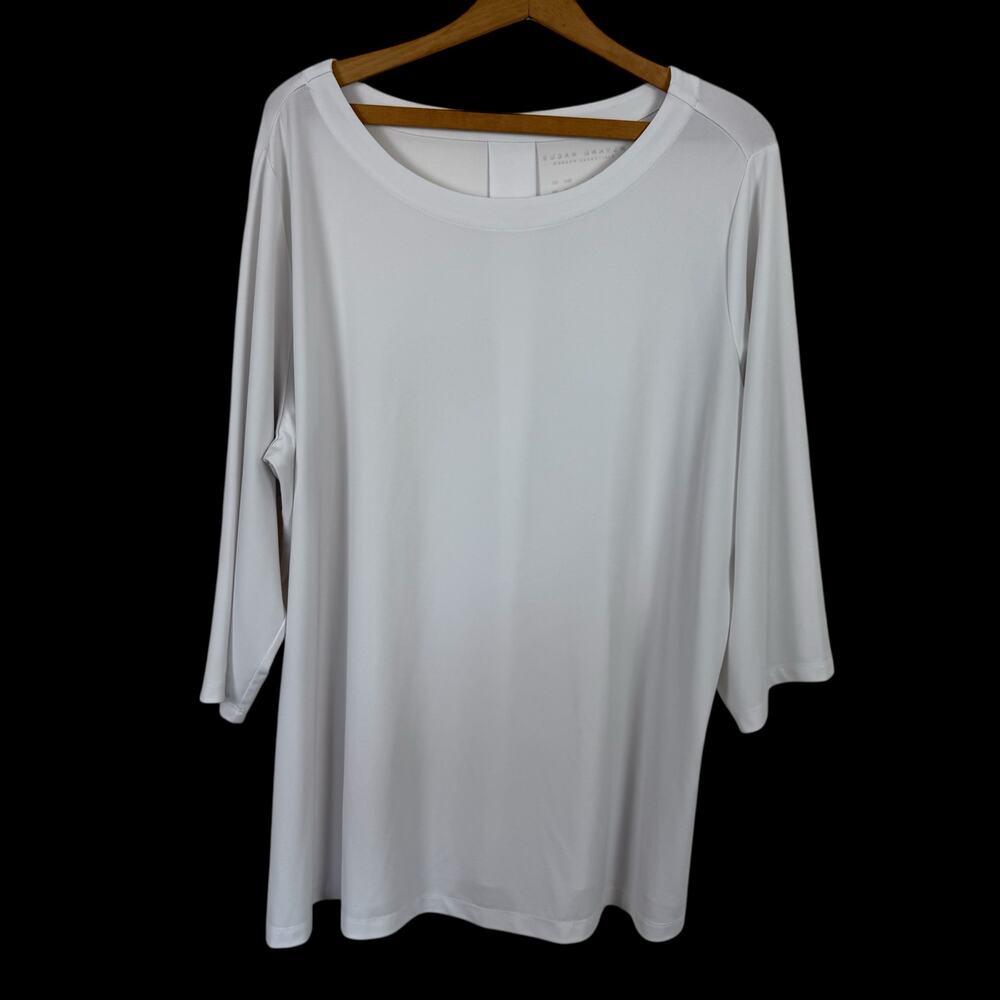 Susan Graver Modern Essentials Womens Liquid Knit Tunic Top Size 2XLP Minimalist